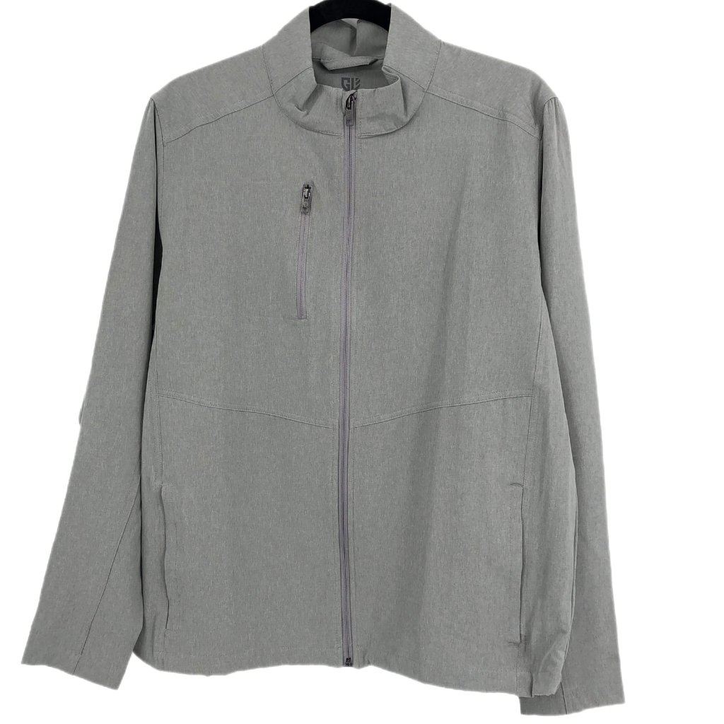 Gray Polyester Basic Jacket | Size M